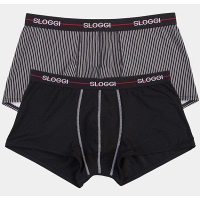 ΜΠΟΞΕΡΑΚΙ SLOGGI MEN START HIPSTER ΜΑΥΡΟ/ΡΙΓΕ 2ΤΜΧ