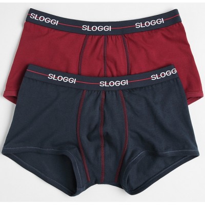 ΜΠΟΞΕΡΑΚΙ SLOGGI MEN START HIPSTER ΜΠΛΕ/ΚΟΚΚΙΝΟ 2ΤΜΧ