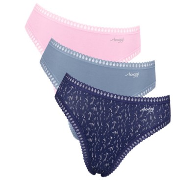 ΣΛΙΠΑΚΙ SLOGGI GO CRUSH HIGH LEG  ΕΜΠΡΙΜΕ/ΡΟΖ/ΣΙΕΛ  3 ΤΕΜ 