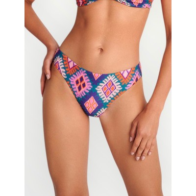 ΜΑΓΙΟ BLU4U 'DIAMOND FRAME'’ BIKINI SLIP ΡΟΖ ΕΜΠΡΙΜΕ