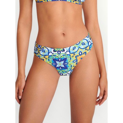 ΜΑΓΙΟ BLU4U 'BLUE TILES'’ BIKINI SLIP ΤΥΡΚΟΥΑΖ ΕΜΠΡΙΜΕ