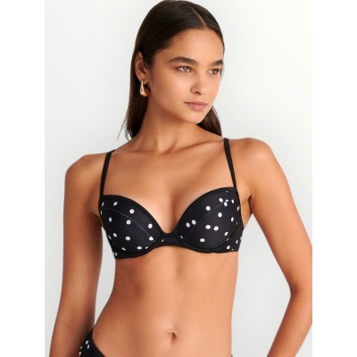 ΜΑΓΙΟ BLU4U 'DOTTED POLCA' PUSH UP ΜΑΥΡΟ ΠΟΥΑ CUP B