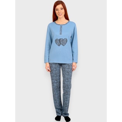 ΠΥΤΖΑΜΑ ΓΥΝ ΙΝΤΕΡΛΟΚ LYDIA  ΣΙΕΛ ΚΑΡΔΙΕΣ