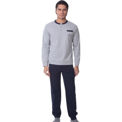 ΠΥΤΖΑΜΑ ΦΟΥΤΕΡ MARIO-UOMO GENTLEMAN ΓΚΡΙ 