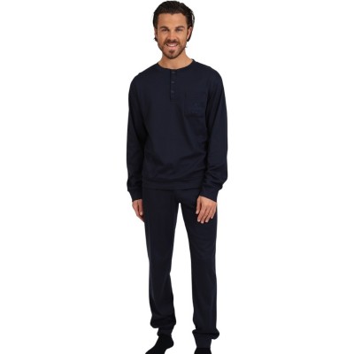 ΠΥΤΖΑΜΑ  ΙΝΤΕΡΛΟΚ MARIO-UOMO ΜΠΛΕ ΣΚΟΥΡΟ