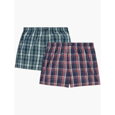 POPLINE BOXER MINERVA ΚΑΡΩ NAVY-CIEL 2 ΤΜΧ 